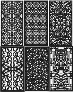 Vector for CNC Laser milling cutting Vector plan. Geometric mural on the wall of the Wolf