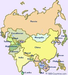 map of asia