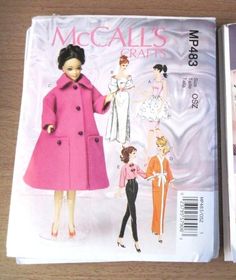 VOGUE OOP 7536//603 11 1//2/" Fashion Doll VINTAGE CLOTHES Pattern