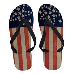 Patriotic Stars Beach Sandals Independence Day Shoes Accessories Unisex Flip-Flops Custom Summer Printed Flip Flops Pool Flip Flops