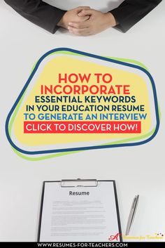 teacher keywords for resumes
