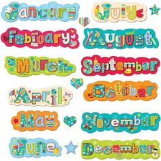 months of the year calendar