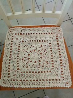 seat cushion crochet chair cover chair pad farmhouse decor by