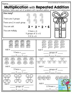 best repeated addition images repeated addition math classroom multiplication and repeated addition tons of great worksheets in the december no prep packets