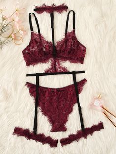 Bralette Panty Y Collar Arnes De Lenceria Bralette Panty Y Collar Arnes De Lenceria