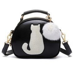 R Lovely Children Girls Cat Shape Kids Crossbody Shoulder Bag Messenger Coin Purse SODIAL Black Cat Shape Crossbody