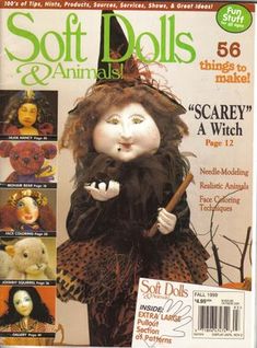 SOFT DOLLS /& ANIMALS~January 2004 cloth doll patterns~techniques~tips magazine
