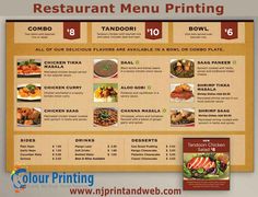 get the best restaurant menu designed and printed by njprintandweb