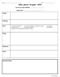 mini lesson plan template