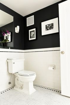 31 retro black white bathroom floor tile ideas and pictures