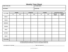 free printable timesheet templates