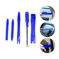 BBTO 3 Pieces Plastic Fastener Remover Clip Removal Tool Door Panel Upholstery Remover Tool for Automotive Equipment Door Panels Trim Panels Window Trim Metal Clips