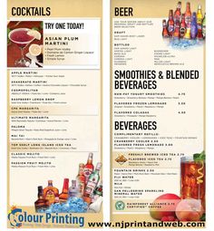 143 best print restaurant menu images on pinterest menu printing