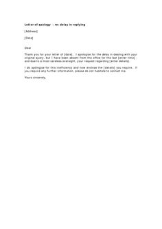 delay letter samples