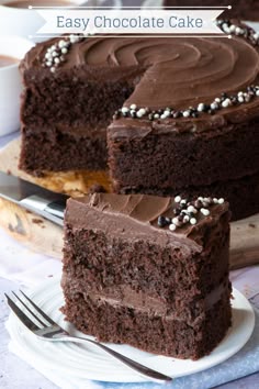 The Best Simple Chocolate Cake - YupFoodie