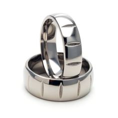 Gemini His /& Her Groom /& Bride Plain Flat Court Comfort Fit Matching Wedding Engagement Titanium Rings Set 6mm /& 4mm Width Men Ring Size 9 8.5 Women Ring Size