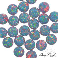 1pcs 4mm Sleepy Water Lily Synthetic Opal Cabochon Round Shape Cabochon Sleepy Water Lily Opal OP54 Very Beautiful Sparkling Cabochon