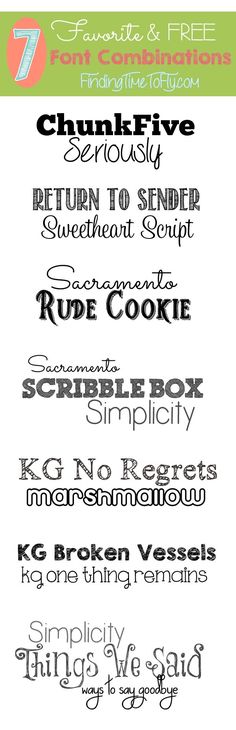 7 Of My Favorite And Free Font Combinations
