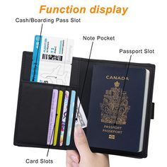 Cat Fence Winter Street Leather Passport Holder Cover Case Travel One Pocket