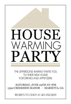 Housewarming Party Invite Idea Housewarming Party Invite Idea