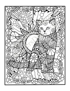 Cats Quilts Coloring Book
