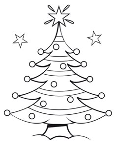 Free Coloring Pages Christmas Tree