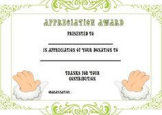 22 best donation certificate
