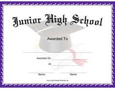 junior high school certificate