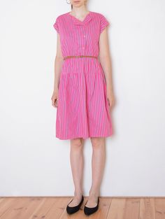 Vintage Dress Retro Dress 90s 1990s 1980s 80s Purple Pink Small S Medium M