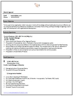 latest resume format for experienced
