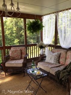 216 Best Screened In Porch Decorating Ideas Images On Pinterest Easy Screened Porch Update Sheer Outdoor Curtains Add Privacy And Pizazz