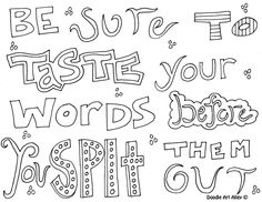 Quotes Coloring Pages Doodle Art Alley
