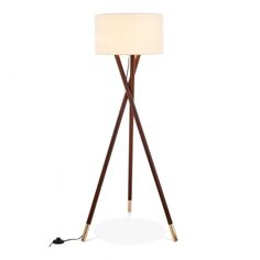 Living room, Furniture Albany Metal Tripod Floor Lamp, Black