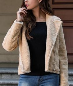 H.Wang Womens Hood Split Back Lamb Wool Casual Mid-Length Slim Fit Quilted Jacket