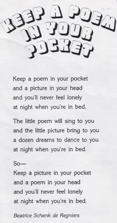 Elementary School Enrichment Activities Keep A Poem In Your Pocket Elementary School Enrichment Activities Keep A Poem In Your Pocket