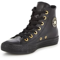 black and gold converse high tops