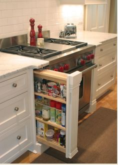 Kitchen Cabinets Storage 3" wide pull out spice rack for upper kitchen cabinets with soft Kitchen Cabinets Storage 3" wide pull out spice rack for upper kitchen cabinets with soft