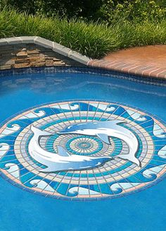 Hand made tile pool borders by Craig Bragdy Design. | Tile Art ... Hand made tile pool borders by Craig Bragdy Design. | Tile Art ...