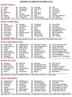 cruise checklist