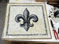 Fleur De Lis Mosaic Makes Me Think Of Nola Handcrafted Mosaic Fleur De Lis Google Search