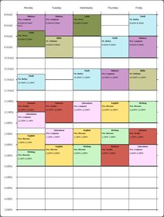 9 best college schedule