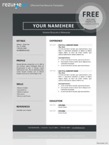 pages resume template