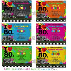 printable 80 s party