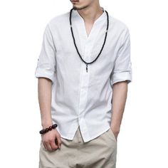 Short Sleeve Tee Shirts Men,SIN+MON 2019 New Summer Short Sleeve Blouse Cotton Solid Color Plus Size Collarless Casual Tops Short Sleeve Tee Shirts Men,SIN+MON 2019 New Summer Short Sleeve Blouse Cotton Solid Color Plus Size Collarless Casual Tops