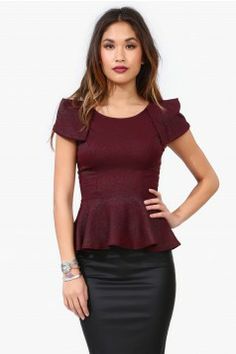 Mode Tops Peplum tops 2nd Day Peplum top sleutelbloem casual uitstraling Mode Tops Peplum tops 2nd Day Peplum top sleutelbloem casual uitstraling