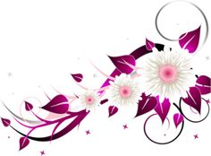 Scrapbook clipart flowers pink