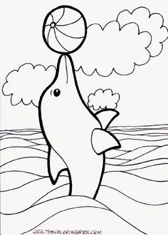 Coloring Pages Of Dolphins For Kids
