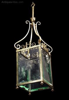Vintage Beveled Glass Lantern Style Chandeliers Vintage Beveled Glass Lantern Style Chandeliers