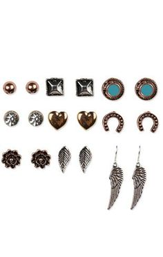 Crystal Star Cream Simulated Pearl Tailored Ball Stud And Multiple Earrings Set With Orted Studs