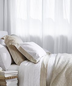 406 Best Au Lit Fine Linens Bedding Images On Pinterest In 2018 Lavato Linen Contrast Natural Au Lit Fine Linens Neutral Bedding